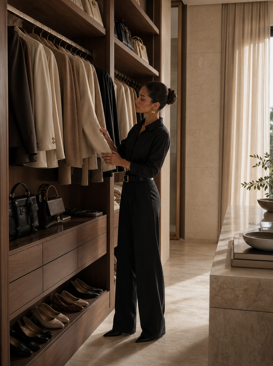 A refined Vestelle editorial outfit
