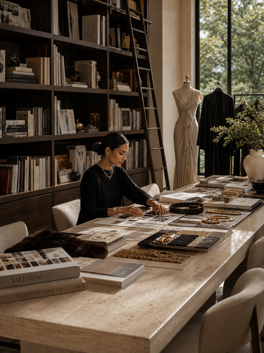 A luxury wardrobe connected to personal styling intelligence