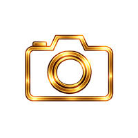 Glowing camera representing the intelligent digital closet